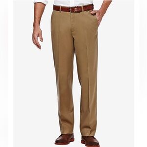 NEW Men's Haggar Premium No Iron Khaki Classic Fit Pants